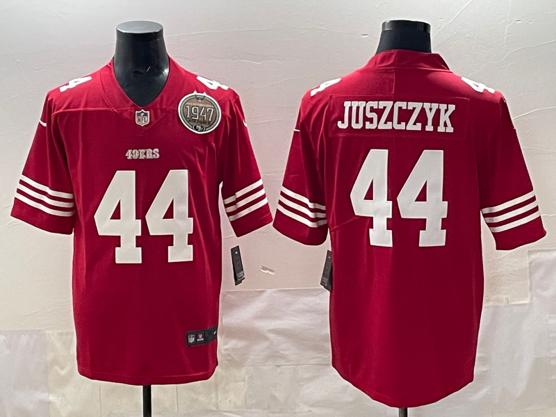Men San Francisco 49ers 44 Juszczyk red 2025 Nike Limited NFL Jersey 006